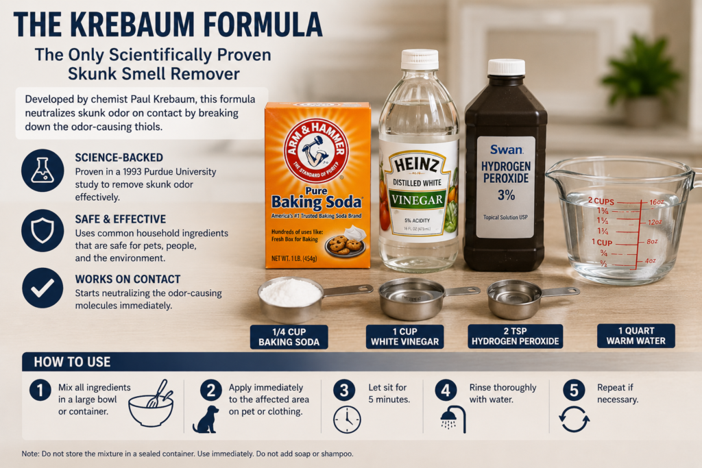 The Krebaum Formula: The Only Scientifically Proven Skunk Smell Remover​