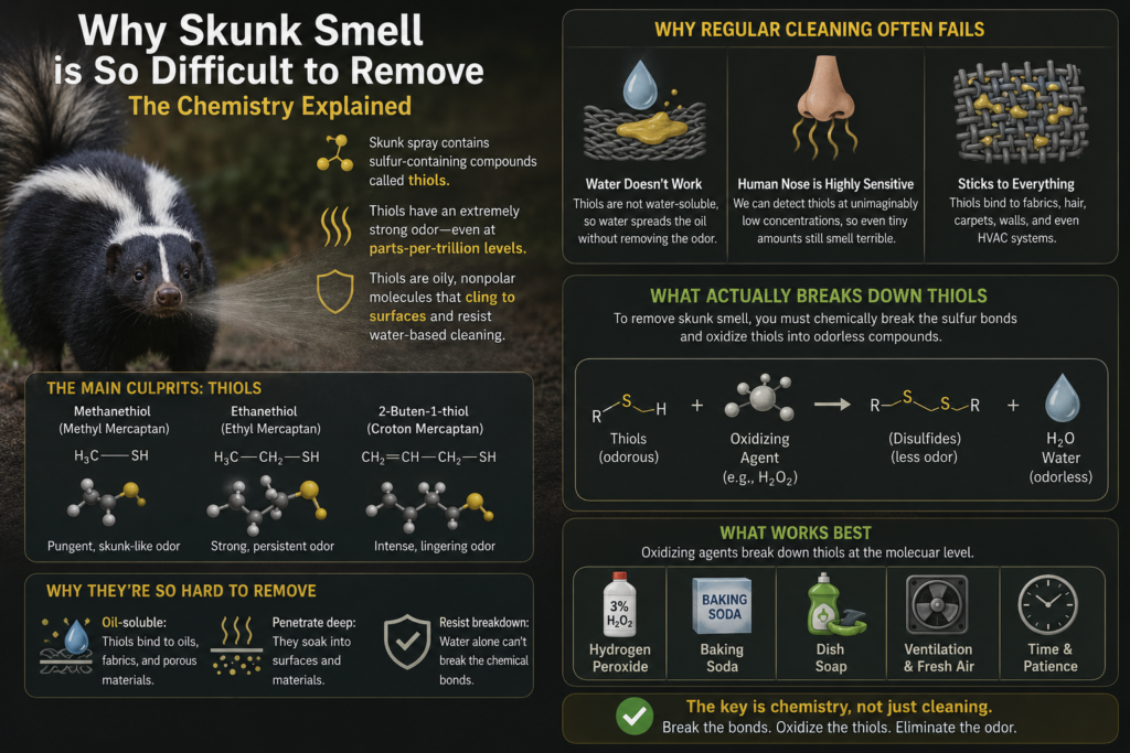 Why Skunk Smell is So Difficult to Remove — The Chemistry Explained