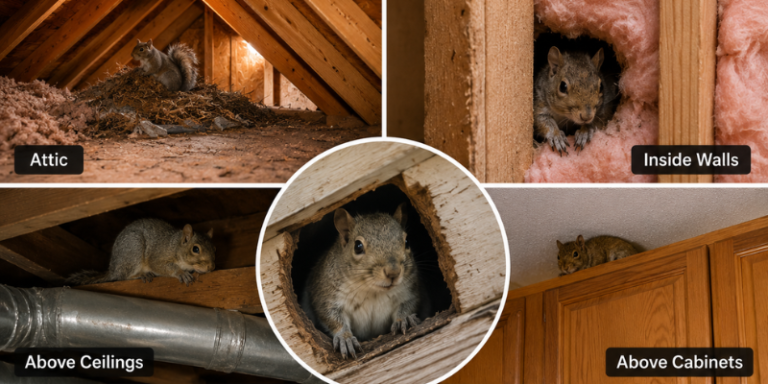 Where do squirrels live in your home