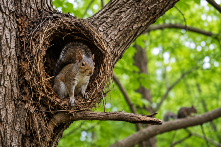 Where do squirrels live in the wild​